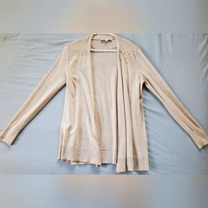 Ann Taylor LOFT Cream Cardigan, Size Small